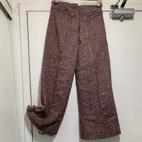 VINTAGE WIDE-LEG TWEED PANTS SIZE 28 - Picture 6 of 11